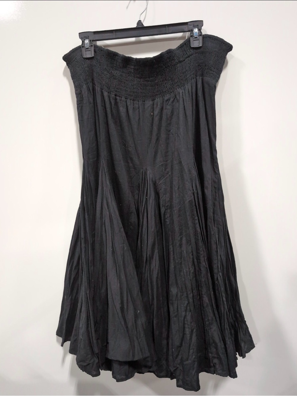 Black Smocked Waist Maxi Skirt - Women